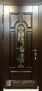 Металлическая дверь с ковкой №16 внутренняя - фото