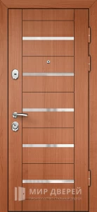 Металлическая дверь современная в коттедж №19 внешняя - фото