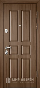 Коричневые входные двери в частный дом №14 внешняя - фото