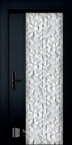 Входная стальная дверь с биометрическим замком №40 внешняя - фото