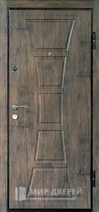 Стальная дверь с отделкой МДФ накладками №323 внешняя - фото
