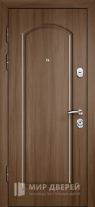 Входная дверь с антивандальными накладками чёрная №1 внутренняя - фото