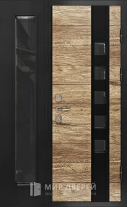 Двойная антивандальная входная дверь для загородного дома №24 внешняя - фото