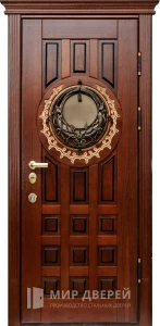 Железная дверь в коттедж №358 внешняя - фото