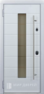 Входная дверь в коттедж со стеклом №1 внутренняя - фото