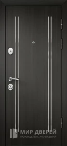 Металлическая дверь входная цвет венге №14 внешняя - фото