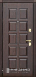 Входная металлическая дверь в современном стиле для деревянного дома №11 внутренняя - фото