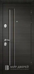 Входная дверь с зеркалом Венге №18 внешняя - фото