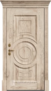 Металлическая распашная дверь с уплотнителем №23 внешняя - фото