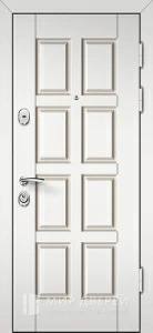 Входная дверь в квартиру светлая внутри №16 внешняя - фото