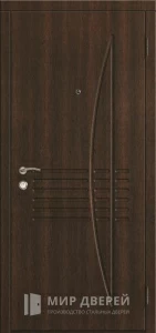 Стальная дверь с зеркалом №53 внешняя - фото