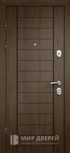 Железная коричневая дверь входная №16 внутренняя - фото