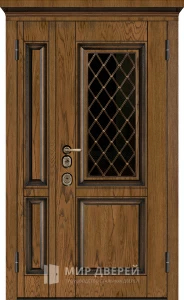 Двухстворчатая дверь в коттедж по акции №10 внешняя - фото