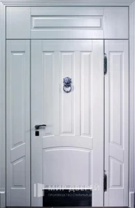 Стальная дверь с фрамугой №32 внешняя - фото